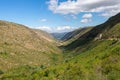 View from the glacier valley and mountain landscape on Serra da Estrela natural park