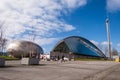 View of Glasgow science museum and Imax cinema Royalty Free Stock Photo