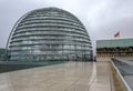 View of the glass dome at the top of the Reichstag in Berlin Royalty Free Stock Photo