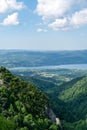 View from glass observation terrace called Ayri Gezegen in Turkish. Masukiye, Kartepe, Kocaeli, Turkey Royalty Free Stock Photo