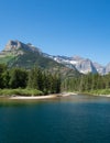 A View Of Goat Haunt In Glacier National Park, Montana, From Upper Waterton Lake In Summer