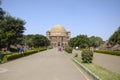 The view of Gol Gumbaz which is the mausoleum of king Mohammed Adil Shah, Sultan of Bijapur. The tomb, located in Bijapur (