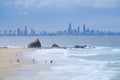 View of Gold Coast high rise buildings from Currumbin Royalty Free Stock Photo