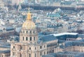 View Of Golden Cupola In Paris