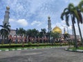 view of golden domestik mosque depok Royalty Free Stock Photo