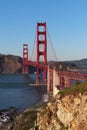 View On Golden Gate Bridge In Evening Light
