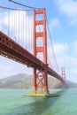 View of the Golden Gate Bridge from Fort Point. Royalty Free Stock Photo