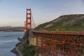 Golden Gate Bridge from Golden Gate Bridge Vista Point at sunset, San Francisco Royalty Free Stock Photo