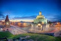 View of the Golden Gate Museum at night in  Vladimir Royalty Free Stock Photo