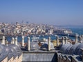 View of the Golden Horn in Istanbul from Suleymaniye Mosque complex Royalty Free Stock Photo