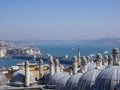 View of the Golden Horn in Istanbul from Suleymaniye Mosque complex Royalty Free Stock Photo