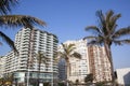 View of Golden Mile Beachfront Hotels, Durban South Africa Royalty Free Stock Photo