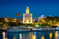View of Golden Tower, Torre del Oro, of Seville, Andalusia, Spai Royalty Free Stock Photo