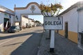 View of Golega city sign and arch on a sunny day