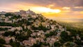 View of Gordes, a small medieval town in Provence, France Royalty Free Stock Photo