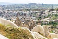 view of Goreme town in Cappadocia in spring Royalty Free Stock Photo