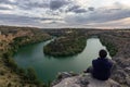 View of gorges of Duraton near Sepulveda Spain