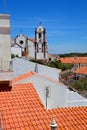 Town buildings and Cathedral, Silves, Portugal. Royalty Free Stock Photo