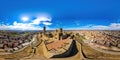 360 view of a Gothic-Romanesque cathedral in Lleida in Spain`s northeastern Catalonia region