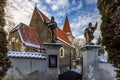 View of the gothic stone church of James the Great