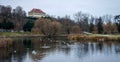 A view of the Governor`s Summer Palace in the middle of Prague`s Stromovka Park