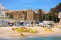 Governors Palace and beach, Lagos, Portugal. Royalty Free Stock Photo