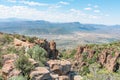 View of Graaff Reinet seen from the Valley of Desolation Royalty Free Stock Photo