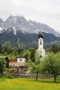 Grainau village and Zugspitze mountain, Bavarian Alps