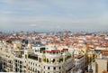 View of the Gran Via, Madrid spain Royalty Free Stock Photo