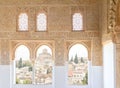 View of Granada from Alhambra windows Royalty Free Stock Photo