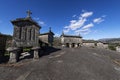 View of the granaries espigueiros in the historic village of Soajo Royalty Free Stock Photo