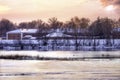 view of the granary from the side of the modlin fortress Royalty Free Stock Photo