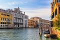 View of Grand Canal from Bridge Ponte dell`Accademia. Venice. Italy Royalty Free Stock Photo