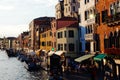 View Grand Canal during the golden hour in Venice, Italy