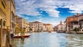 View on Grand Canal in romantic Venice,Italy Royalty Free Stock Photo