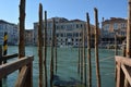 View of the Grand Canal and the small boat marina in Venice Royalty Free Stock Photo