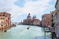 View of Grand Canal in Venice city in spring Royalty Free Stock Photo