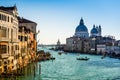 View of Grand Canal in Venice, Italy, from the Academia Bridge Royalty Free Stock Photo