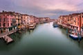 View of Grand Canal and Venice Skyline from the Rialto Bridge in