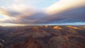 View of the Grand Canyon from the South Rim Trail in winter. Royalty Free Stock Photo