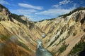 View into the Grand Canyon of the Yellowstone from the Lower Waterfall, Yellowstone National Park, Wyoming, USA