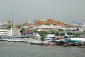 View Grand Palace from Chao Phraya River Bangkok