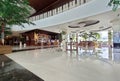 View of a  grand sunshine hotel lobby Royalty Free Stock Photo