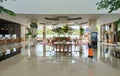 View of a  grand sunshine hotel lobby Royalty Free Stock Photo