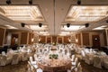 View of grand wedding banquet setup