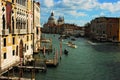 View from the Grande Canal in Venice on bazilica Santa Maria Royalty Free Stock Photo