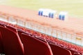 View of the grandstand seats at the stadium Royalty Free Stock Photo