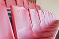 View of the grandstand seats at the stadium Royalty Free Stock Photo