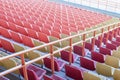 View of the grandstand seats at the stadium Royalty Free Stock Photo