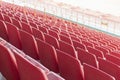 View of the grandstand seats at the stadium Royalty Free Stock Photo